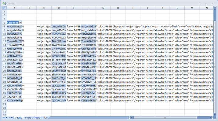 Demo sur Excel