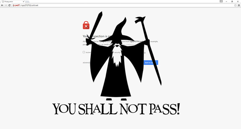 THOU SHALL NOT PASS MOTHERFUCKER SSL ALERT !